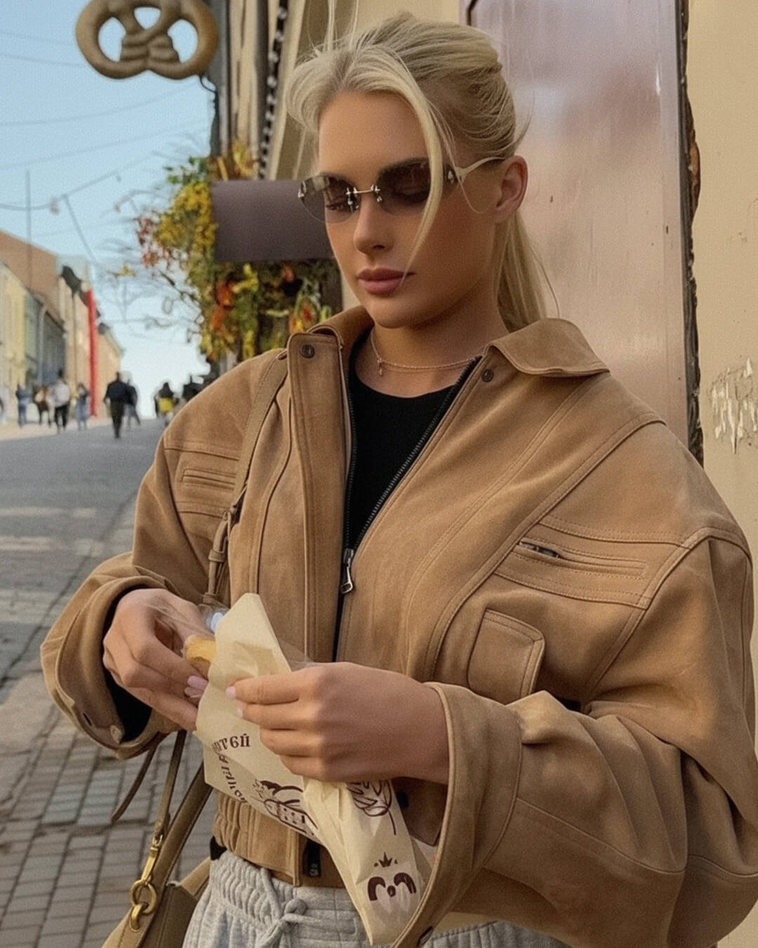 Σουέντ σακάκι με πέτο Trisha