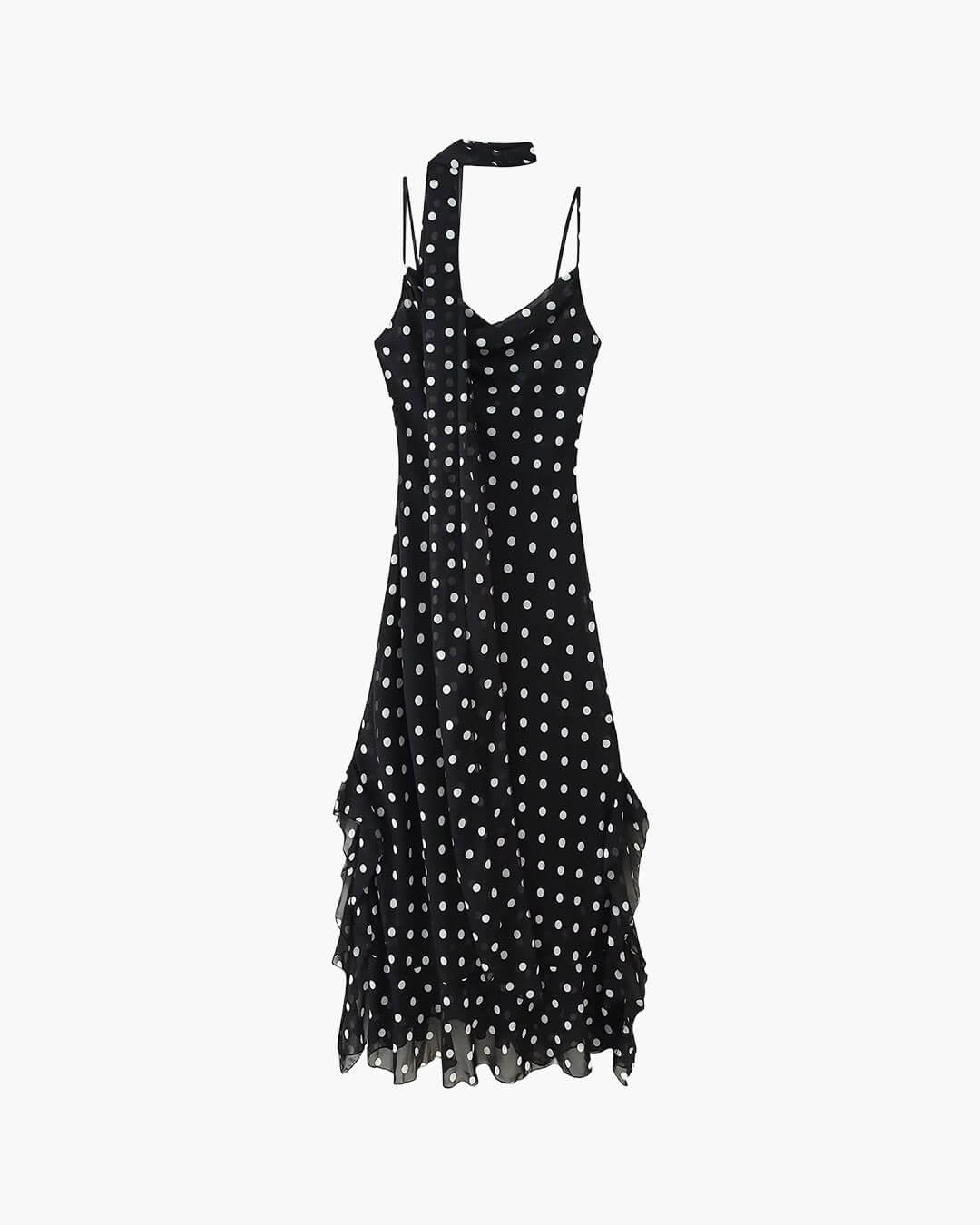 Μάξι φόρεμα με πουά μοτίβο Valerie