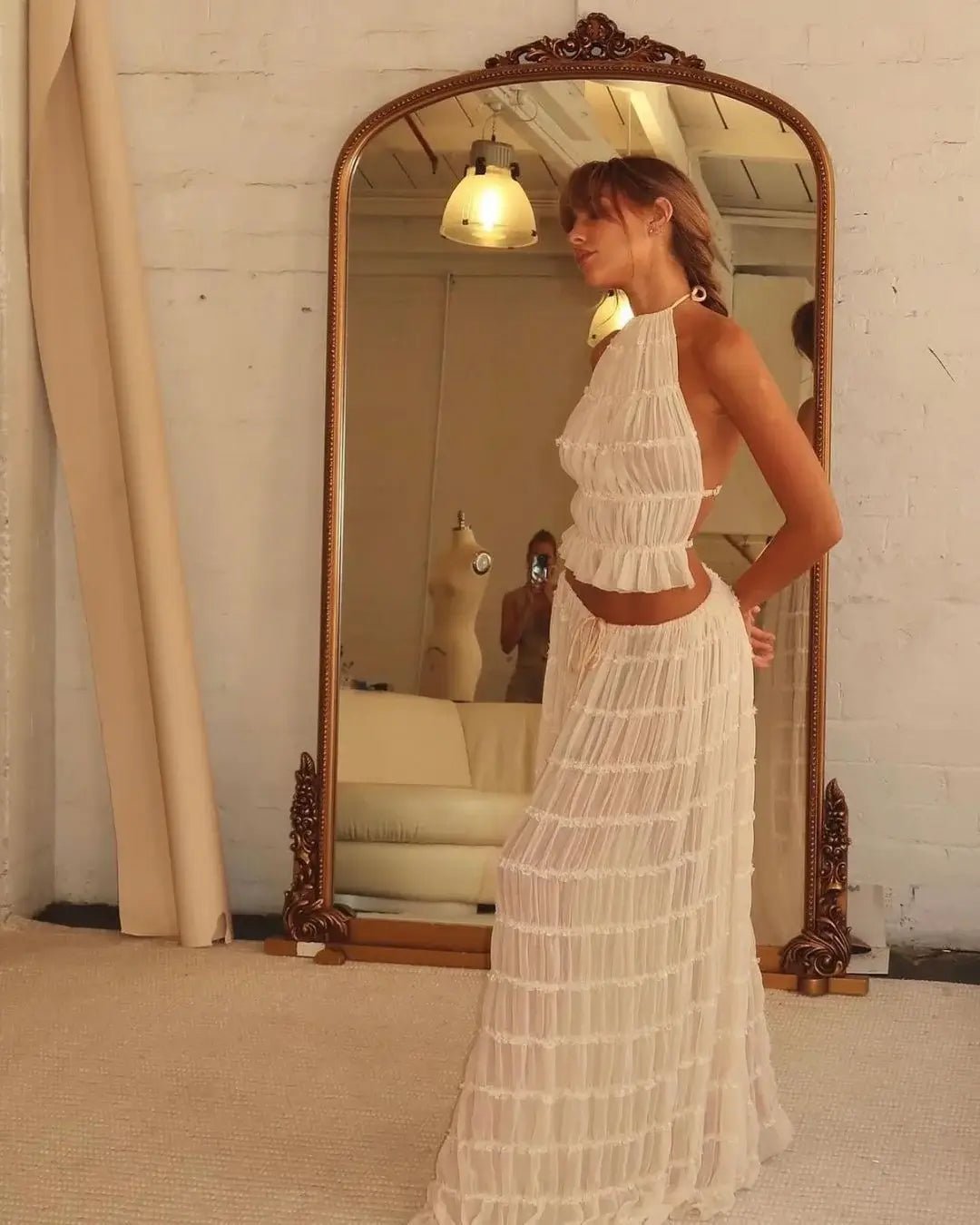 Σετ δύο τεμαχίων Valerie με λεπτομέρειες βολάν