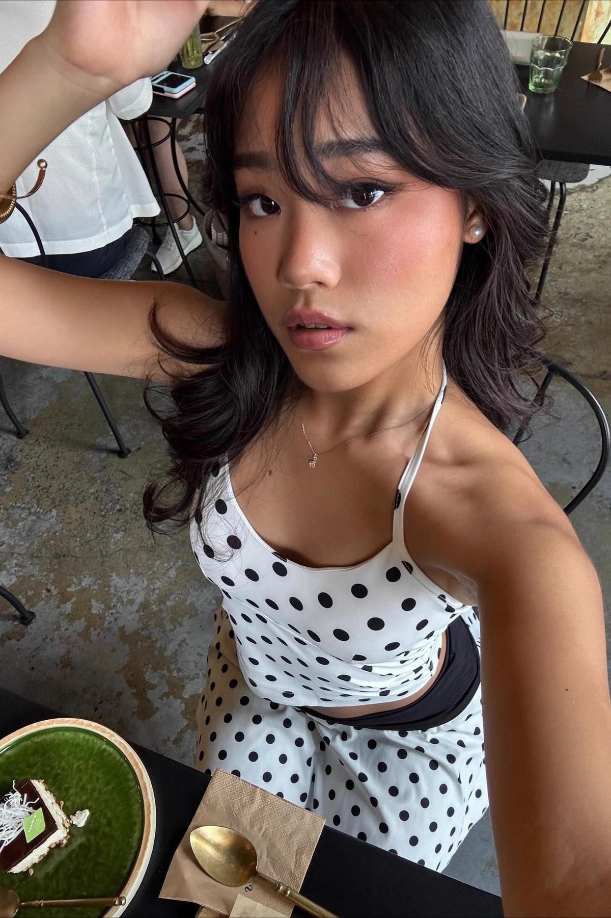 Verity Halter Polka Dot Crop Set