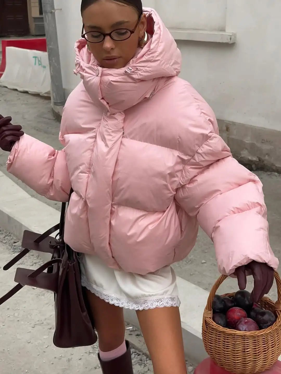 Μπουφάν Vina με κουκούλα και επένδυση puffer