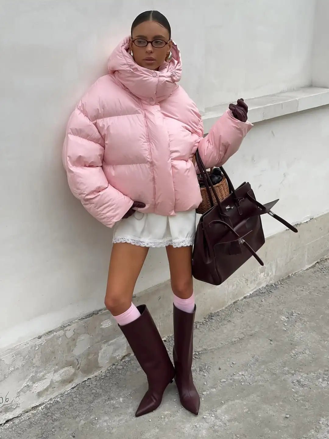 Μπουφάν Vina με κουκούλα και επένδυση puffer