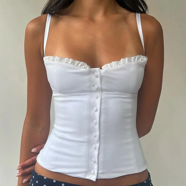 Viviana Lace Patchwork Corset Top