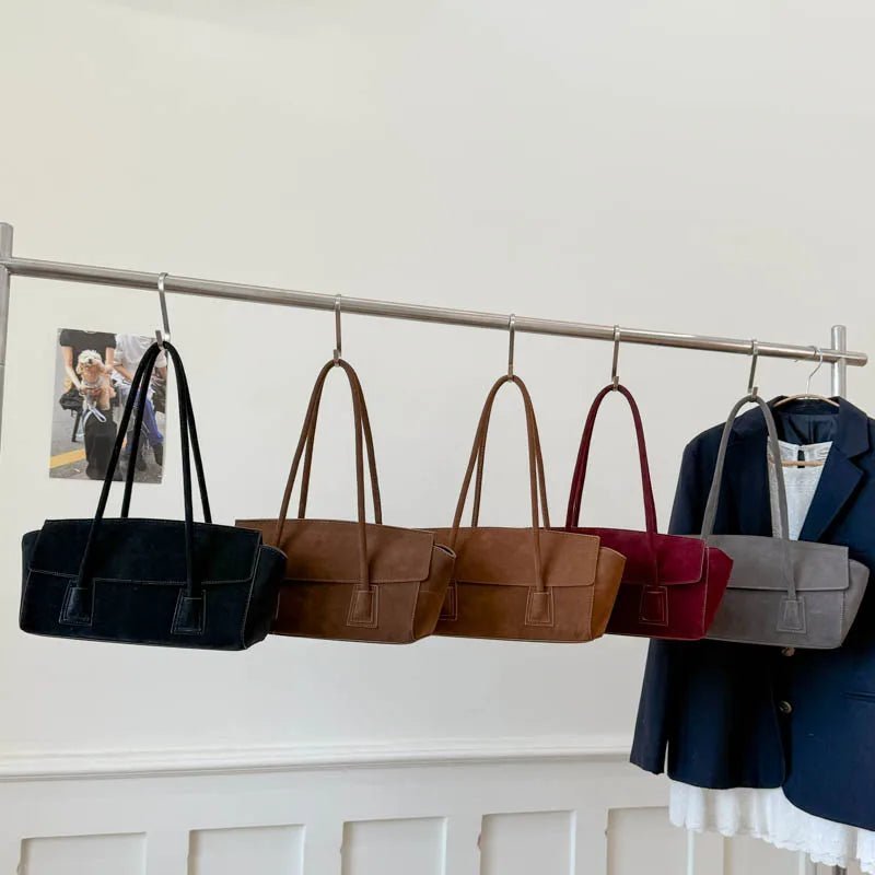 Τσάντα shopper Yara από συνθετικό σουέτ με παγιέτες