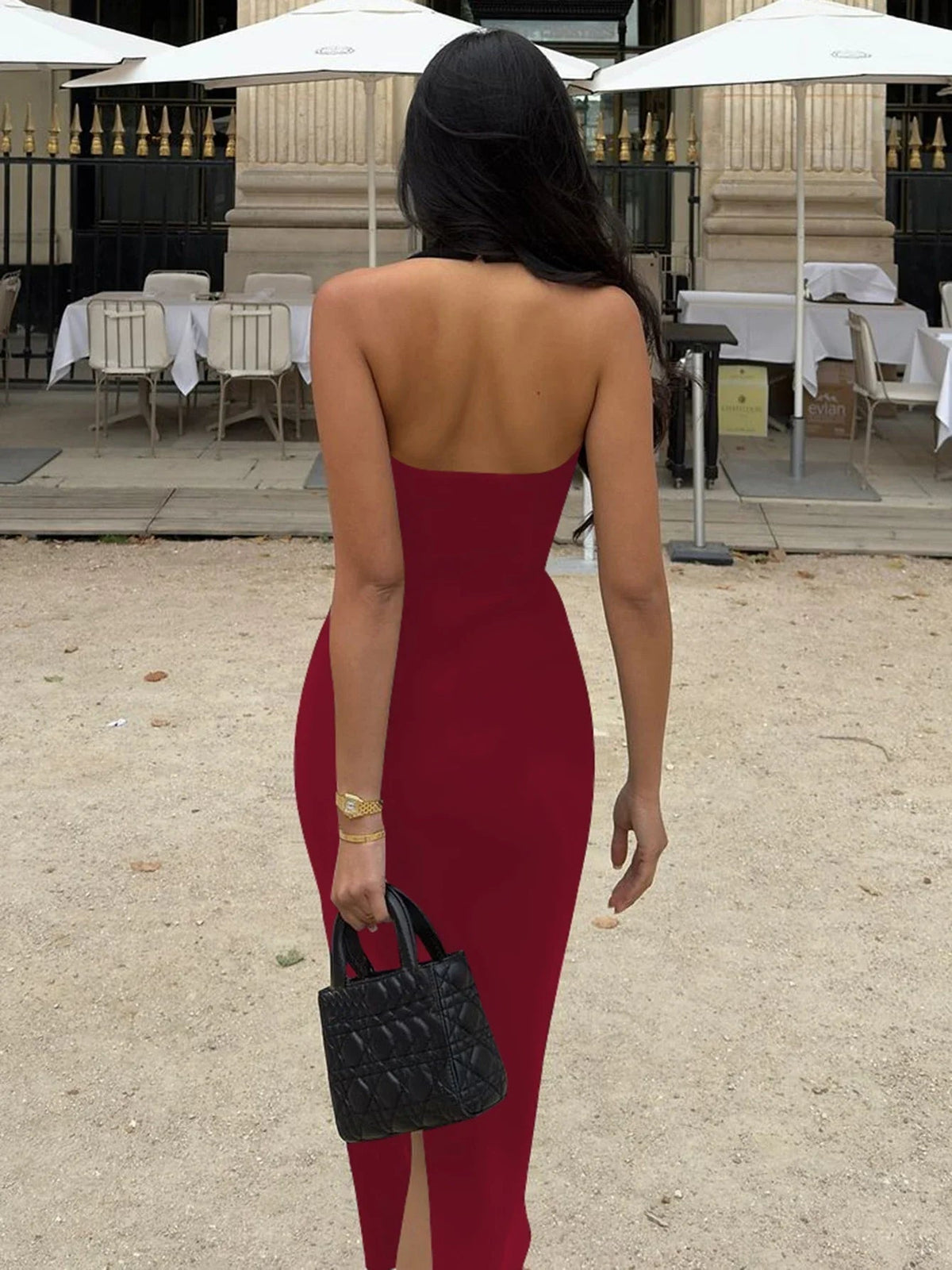 Yasmin Halter Neck Bodycon Maxi Dress