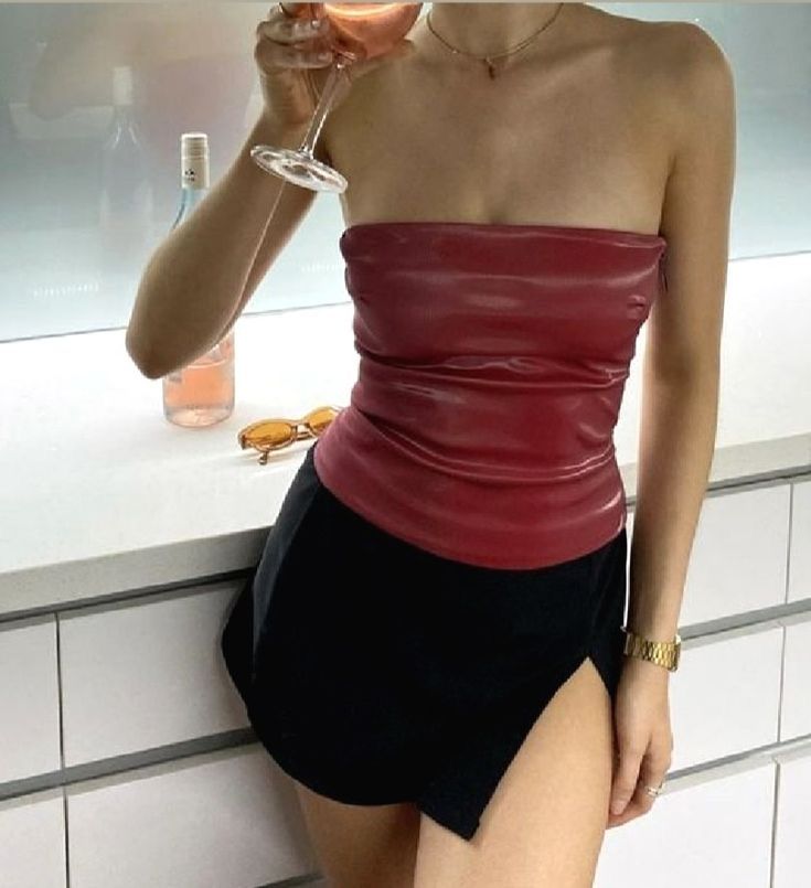 Μπλούζα Yassi από συνθετικό δέρμα