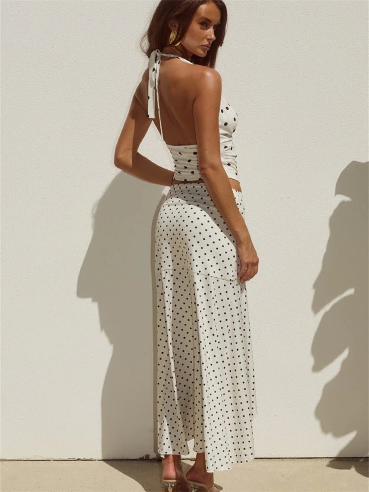 Yui Polka Dot Halter Two Piece Set