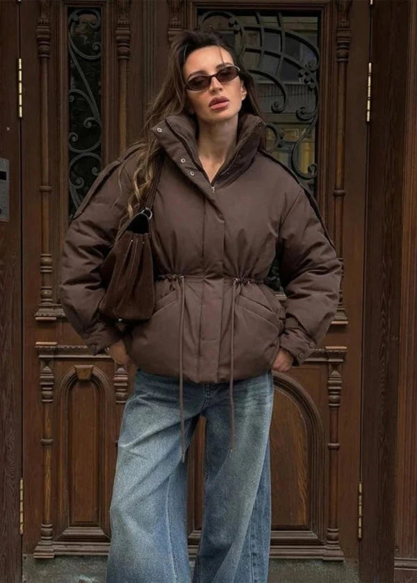 Sunniva Drawstring-Waist Puffer Parka